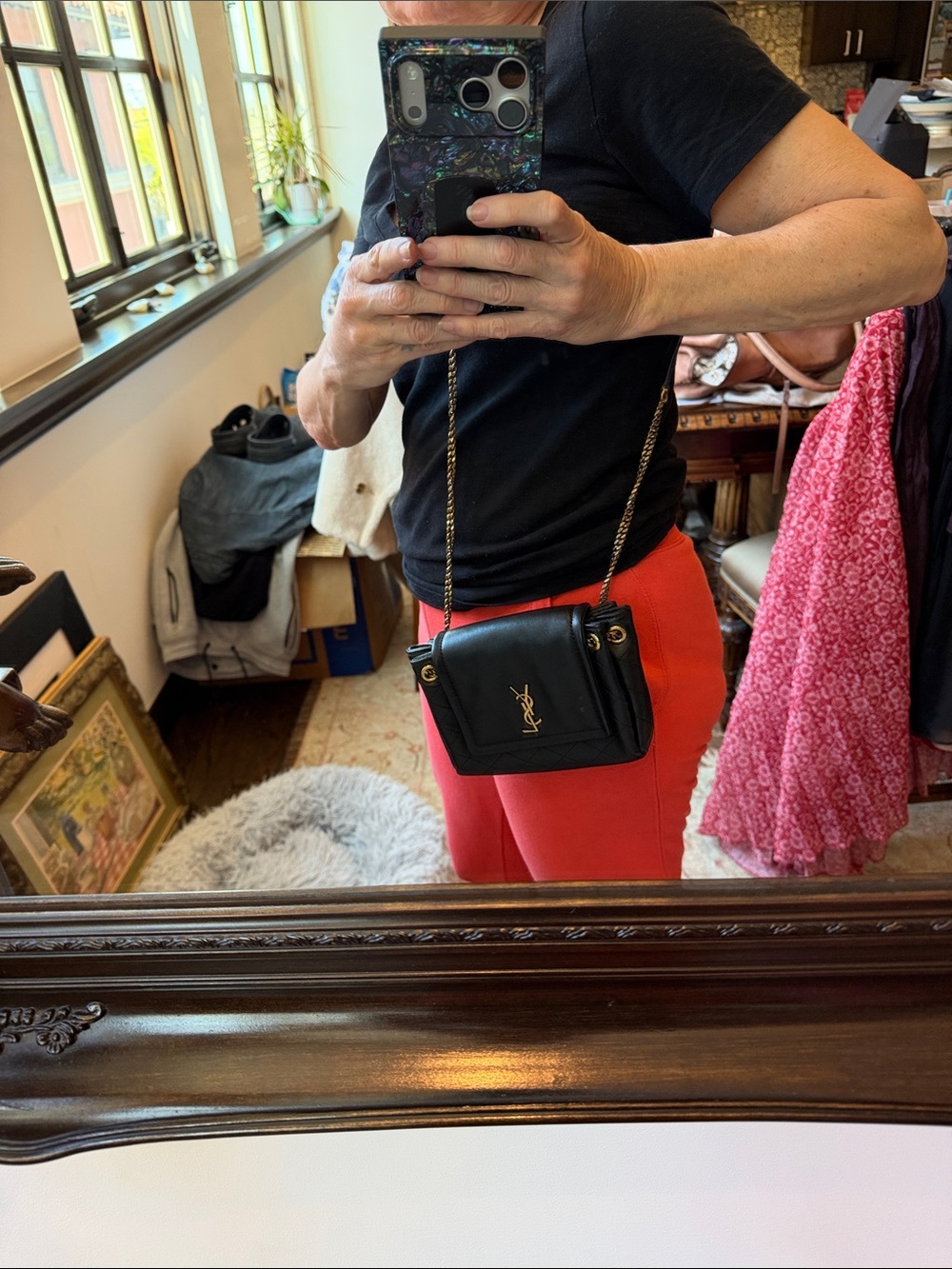 “YSL” Stunning Small Leather Crossbody or Shoulder bag